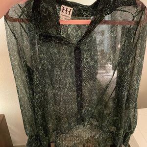 Haute hippie size M green sheer top